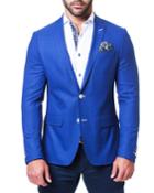 Men's Blazer In Descartes Check, Blue