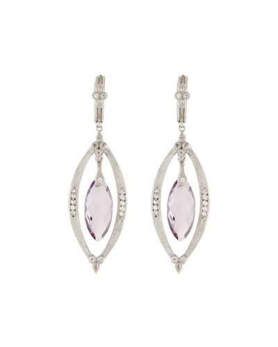 Encore 18k Open Marquise Amethyst Dangle & Drop Earrings