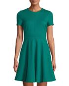 Ivana Short-sleeve Fit-and-flare Dress