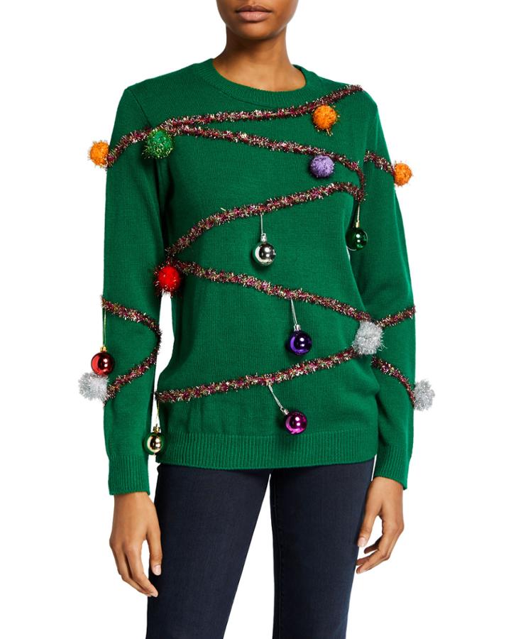 Xmas Balls Embellished Crewneck