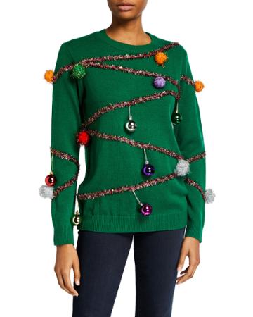 Xmas Balls Embellished Crewneck