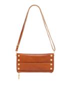 Ryan Leather Studded Shoulder Bag, Brown