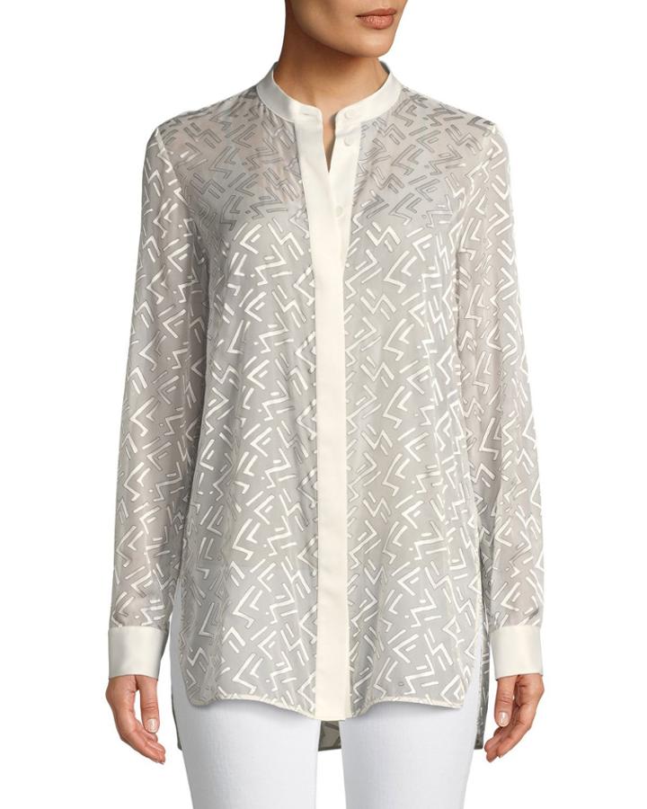 Brayden Succession Burnout Velvet Blouse