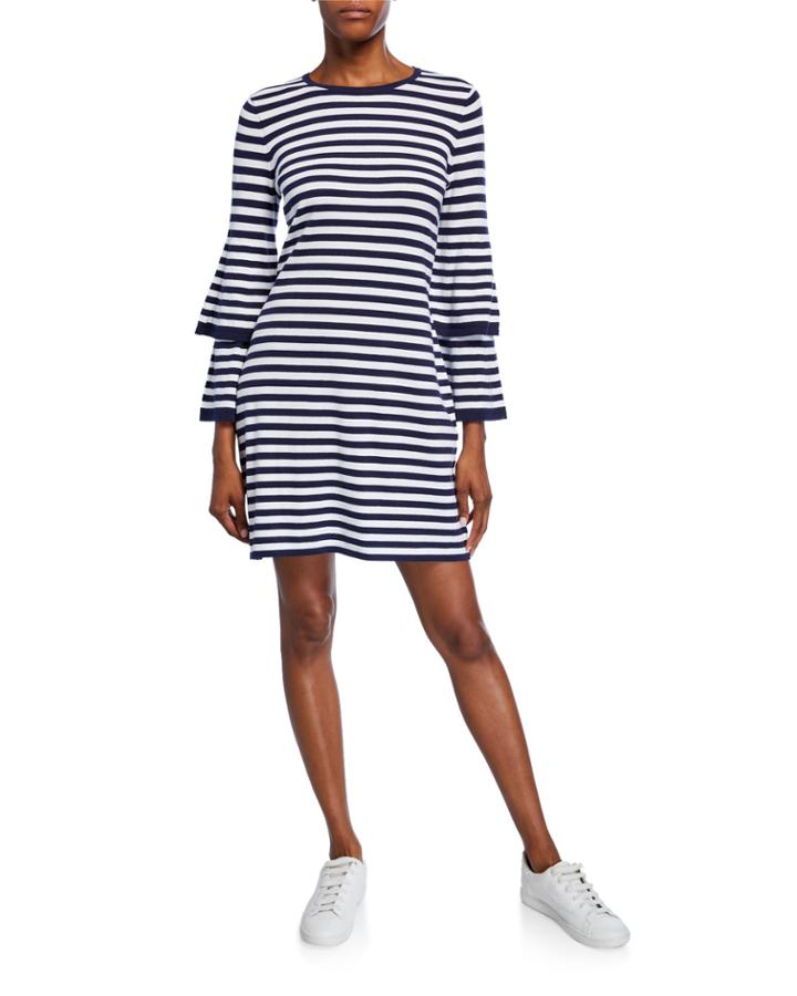 Striped Tiered-sleeve