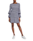 Striped Tiered-sleeve