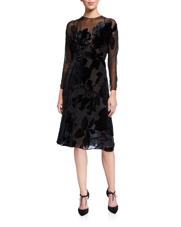 Floral Silk-blend Dress
