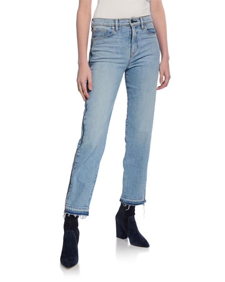 Holly High-rise Crop Straight-leg Jeans