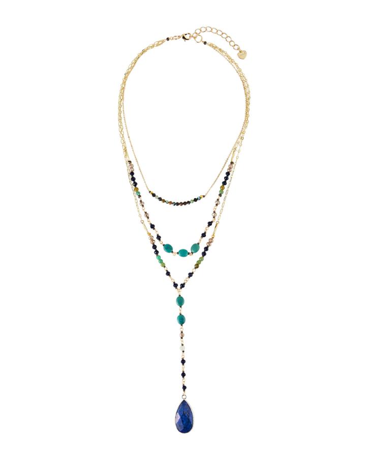 Multilayer Stone Y-necklace
