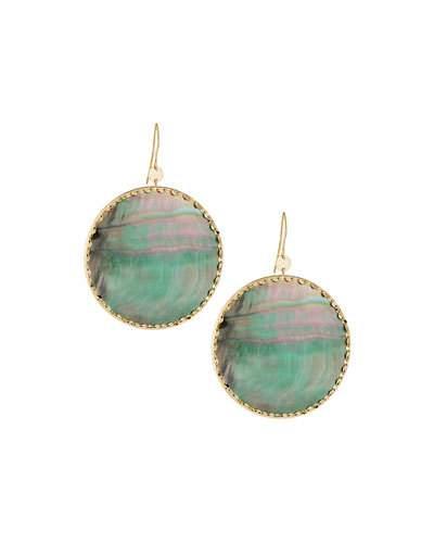 Large Mystiq Mother-of-pearl Disc Earrings