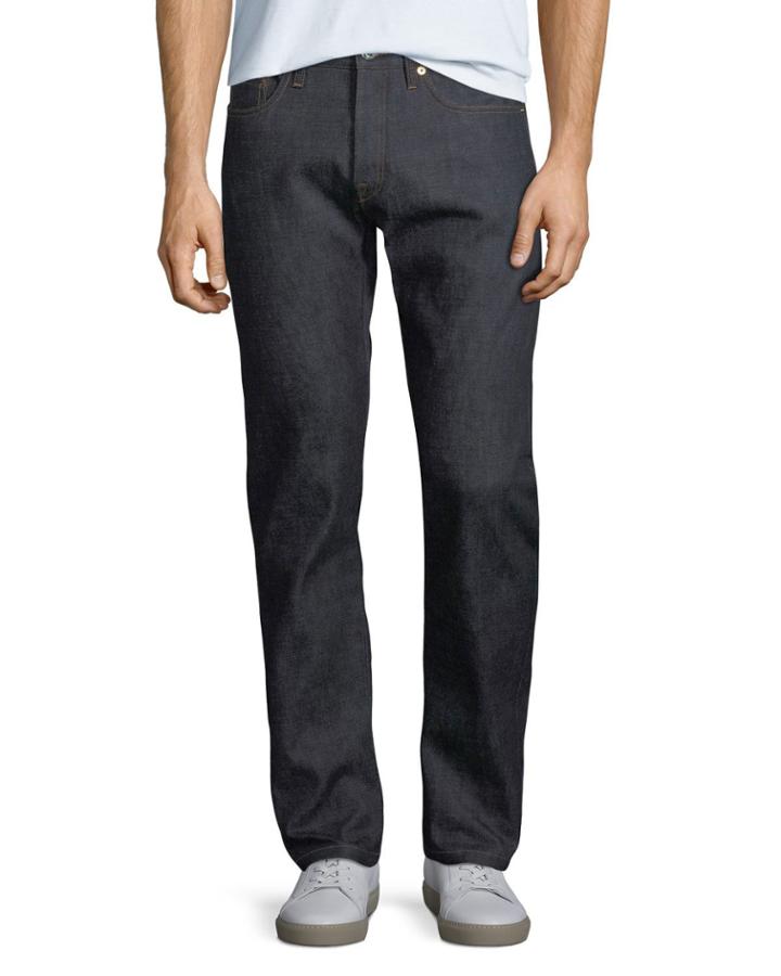 Men's Mid-rise Straight-leg Denim Jeans