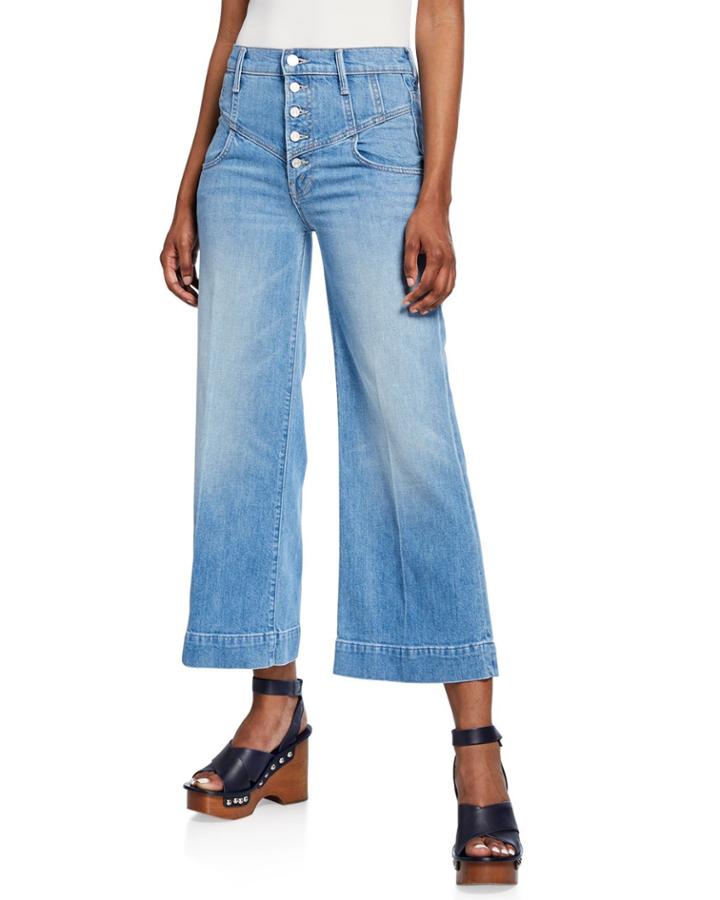 The Swooner Roller Yoke-front Crop Jeans