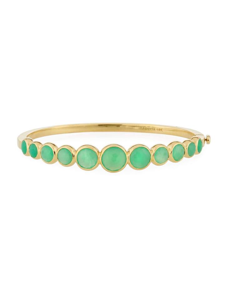 18k Gold Lollipop&reg; 11-stone Bangle, Chrysoprase