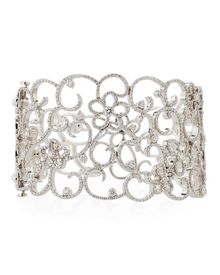 18k Diamond Garland Cuff