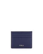 Classic Saffiano Leather Card Case, Navy