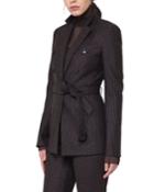 Legend Check Belted Jacket