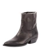 Theo Eli Leather Ankle Boots, Black
