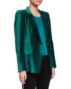 Clara One-button Velvet Jacket