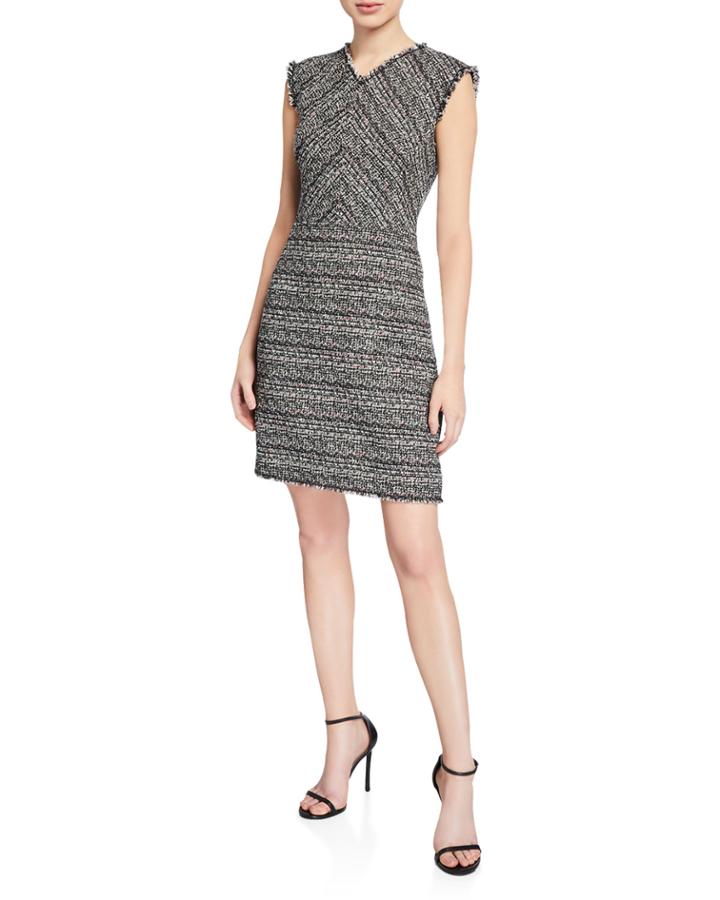 Sleeveless Tweed Dress
