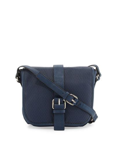 Edie Perforated Crossbody Bag, Nocturnal