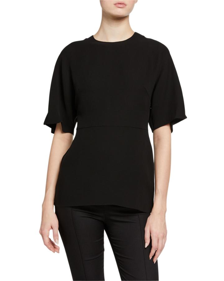 Peplum Flutter Sleeve