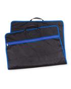 Contrast-trim Garment Bag, Black/blue/purple