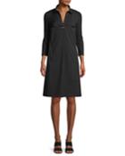 Zac Classic Stretch-poplin Dress With Jersey