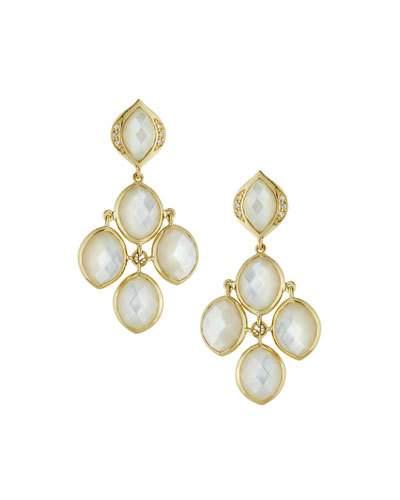 Simone Mother-of-pearl Earrings With Diamonds