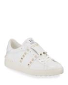 Rockstud Leather Low-top
