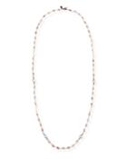 Old World Beaded Peach Moonstone Necklace With Diamonds,