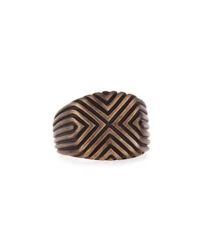 Men's Bedeg Lava Linear Triangle Ring,