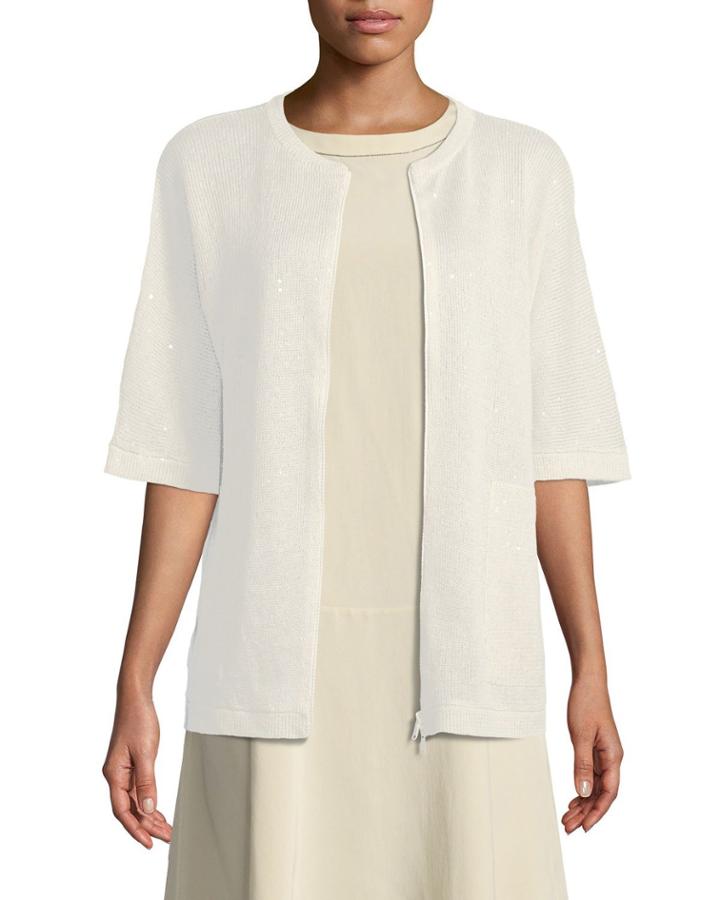 Half-sleeve Shimmer-linen