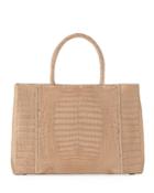 Large Crocodile Sectional Tote Bag