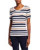 Textured Stripe Short-sleeve Jersey T-shirt