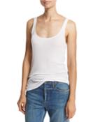 Ribbed Scoop-neck Tank Top
