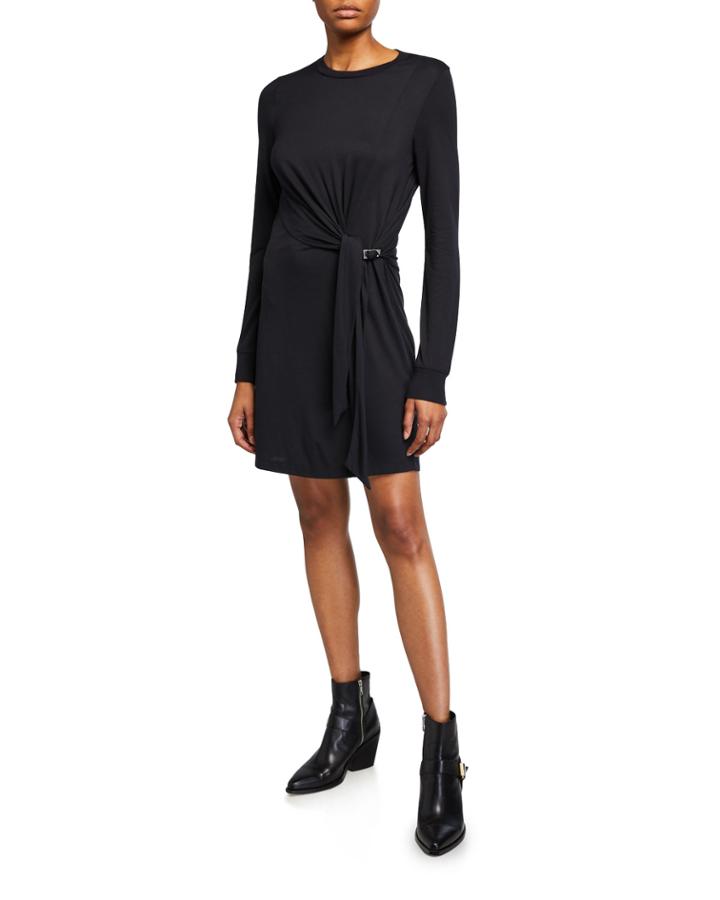 Shaw Draped Long-sleeve