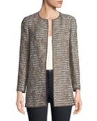 Pria Open-front Mixed Jacquard Jacket