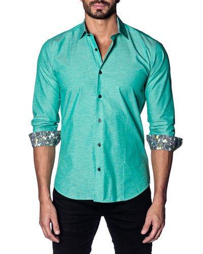 Textured Relaxed-fit Paisley-cuff