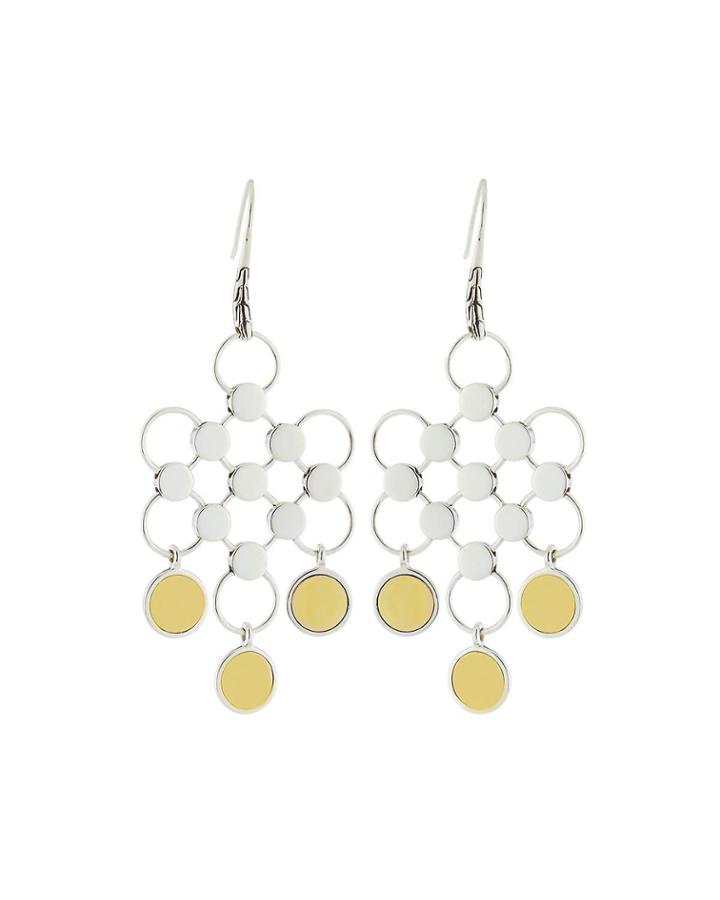 18k Dot Drop Earrings