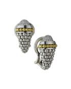 Signature Caviar Diamond Clip Earrings