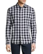 Halsey Buffalo-check Shirt, Black/white