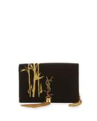 Bamboo Embroidered Suede Ysl
