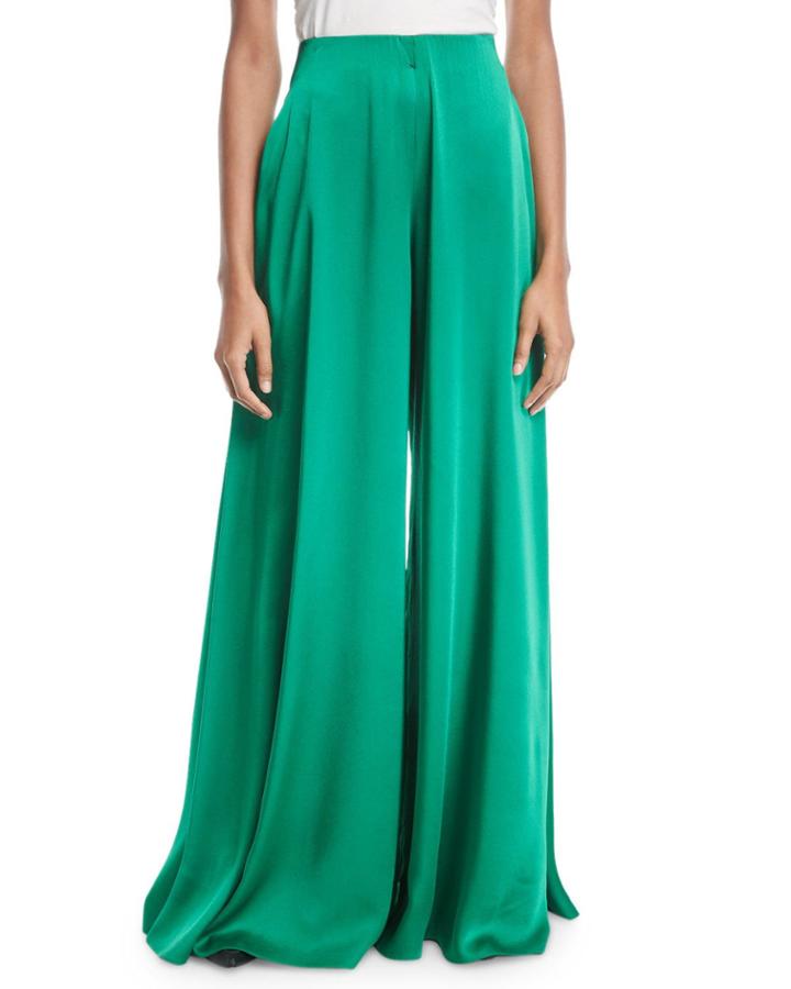 High-waist Crepe Back Satin Palazzo Pants