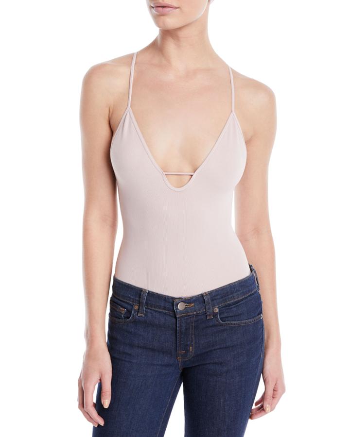 Move Along Ribbed V-neck Bodysuit