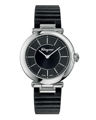 36mm Watch W/ Leather