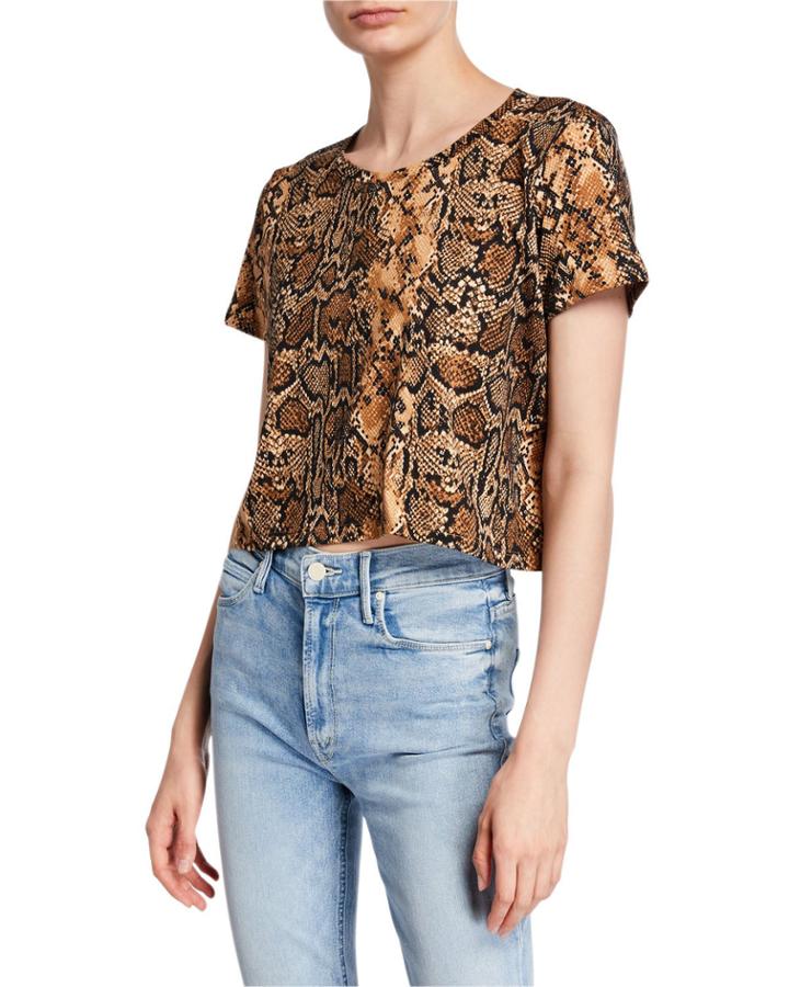 Python-print Crop Top