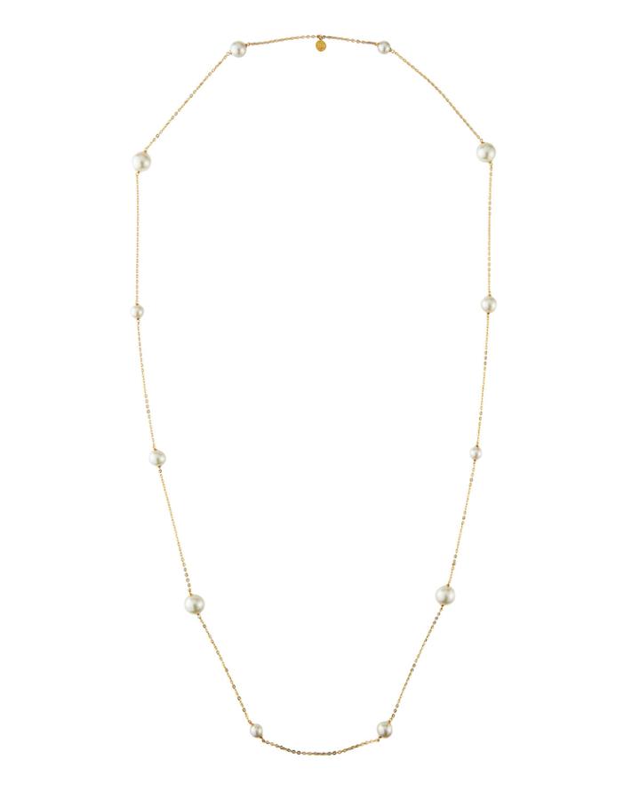 Long Multi-size Pearl Necklace
