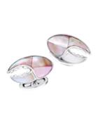 Lobster Claw Cuff Links With Mother-of-pearl