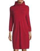 Kim Cowl-neck Long-sleeve Dress