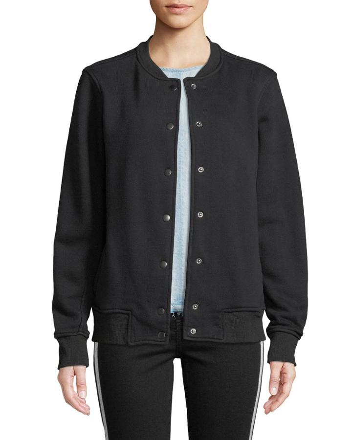 Snap-front Bomber Jacket