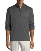 Men's Mock-neck Waffle-knit Pullover Jacket